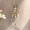 Lotus Moon Crystal Suncatcher with Rainbow Prism Window Decoration Home Decorations Garden Crafts Wall Decor Sun Catcher