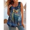 T-shirt Estiva Casual da Donna Senza Maniche - Tessuto testurizzato traspirante, design con girocollo, adatta per l'abbigliamento casual di tutti i giorni, abbigliamento estivo.