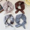 58cm Print Cotton Linen Square Neck Scarf Fashion Soft Floral Bandanas Headscarf Women Turban Head Wrap Elegant Neckerchief