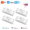 Wifi Smart Switch Wireless Remote Switch Breaker Domotic LED Light Controller Module Smart Life Tuya APP Works with Alexa Google