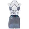 Cross-Border Sexy Lingerie Set: Star-Strapped Lace Top & Hip-Hugging Skirt.