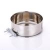 Ordinary Stainless Steel Dog Bowl Dog Cage Hanging Fixed Dog Basin