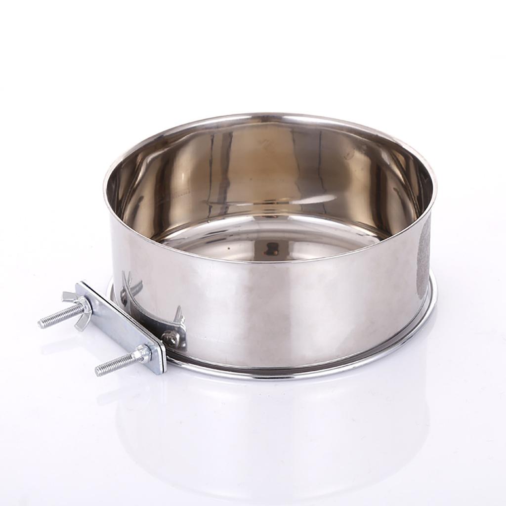 Ordinary Stainless Steel Dog Bowl Dog Cage Hanging Fixed Dog Basin