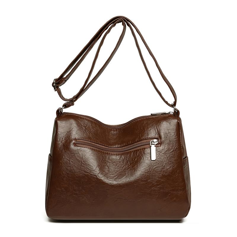 Women's Bag Embossed Elephant Shoulder Bag Large Capacity Crossbody Bag Middle-aged Mother Bag