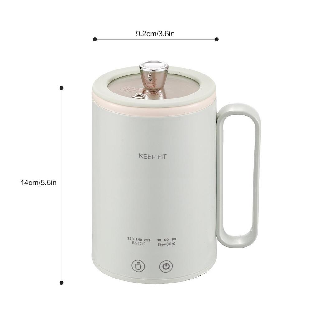 Portable Electric Tea Kettle with Timer and Infuser - All-in-One Stewing and Boiling Cup