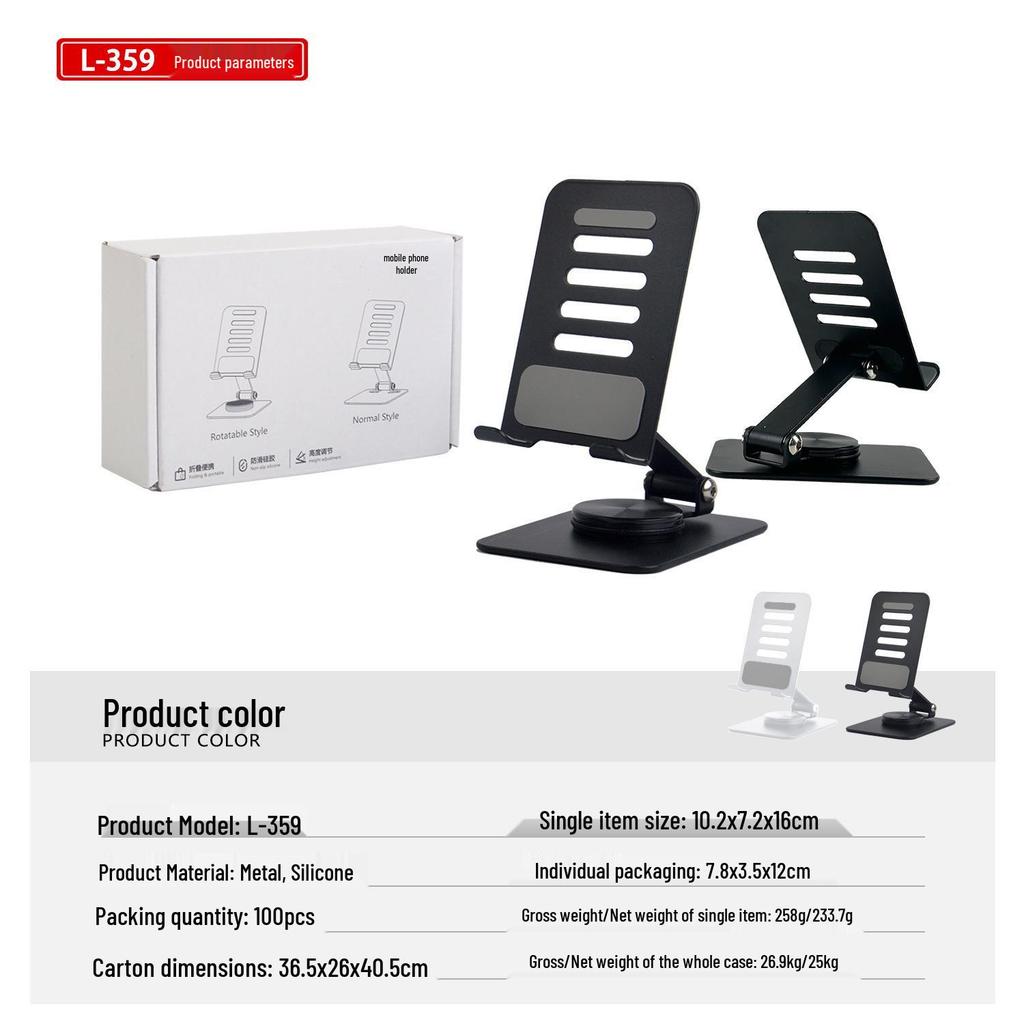 Universal Foldable & Rotatable Metal Phone Holder for iPad