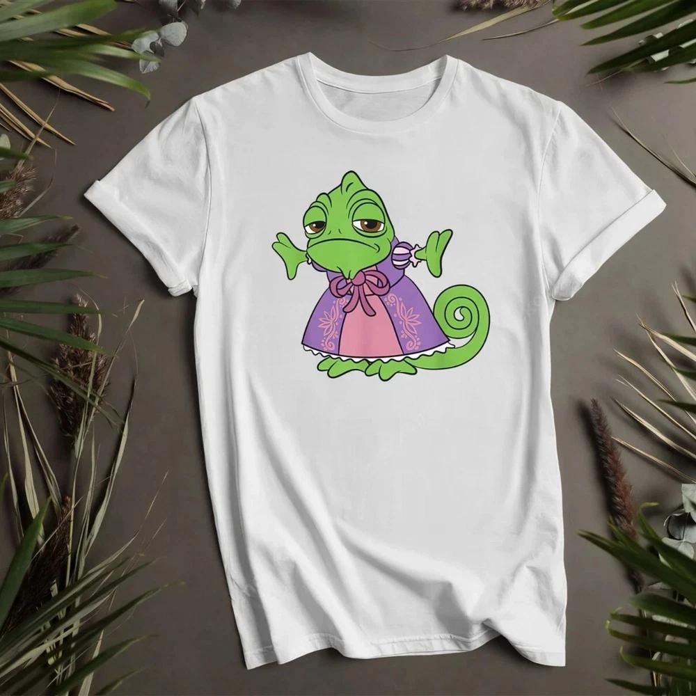 Pascal And Rapunzel Cute Basic White T Shirt S