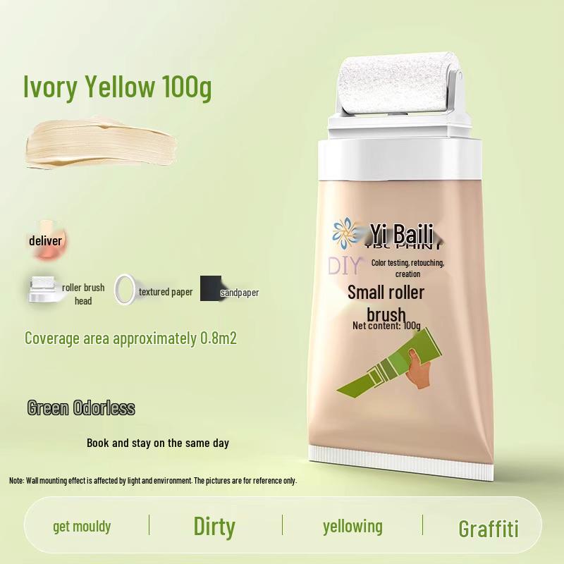 Wall Repair and Paint Kit: Cover Graffiti, Stains; Renovate and Color Change with Roller Brush