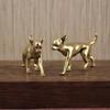 Animals Small Fox Animal Figurine Attracting Peach Blossoms Cartoons Small Fox Brass Craft Desktop Ornaments