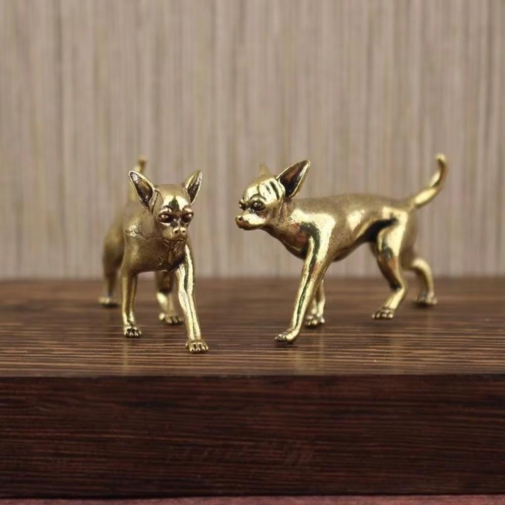 Animals Small Fox Animal Figurine Attracting Peach Blossoms Cartoons Small Fox Brass Craft Desktop Ornaments
