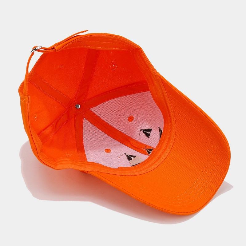 Funny Personality Sunshade Sunscreen Curved Eaves Pumpkin Skull Orange Baseball Cap Halloween Cap