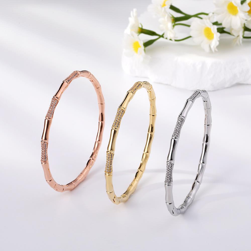 Bamboo Bracelet, Ancient Method Inheritance, Rising Steadily, Bamboo Solid Bracelet Jewelry