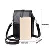 Women Crossbody Bag Mobile Phone Bag Leather Cross-body Card Wallet Pouch Travel Handbag Mini Wallet Shoulder Purse D2K0