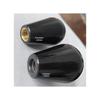 Black Red Bakelite Oval Handle Knob with Bright Finish - M6/M8/M10 Sizes