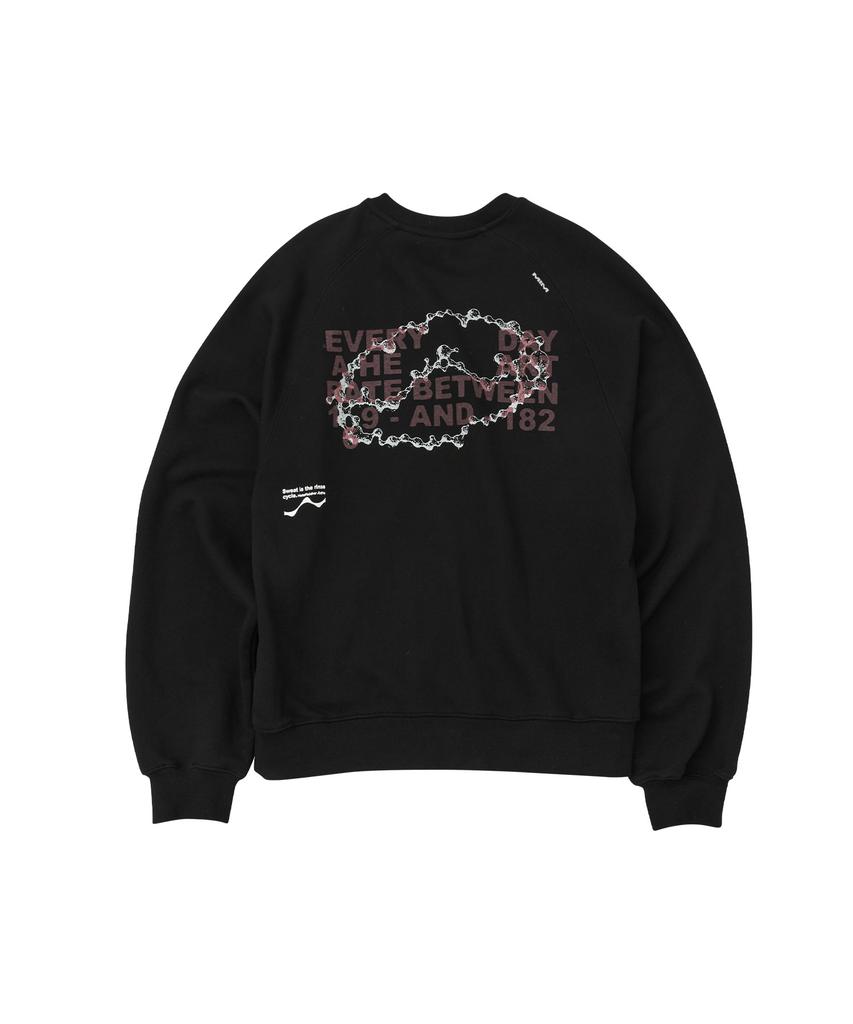 EMAIEM Oil Droplet Sweatshirt_Black