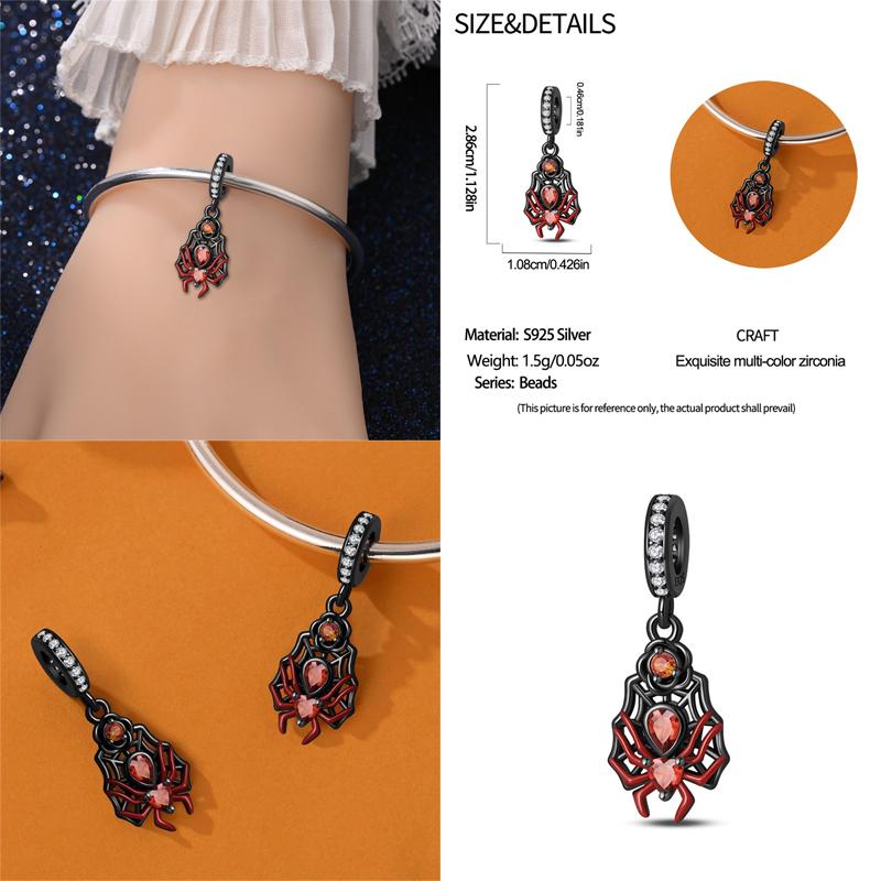 100% Coppernew Halloween Series Charm Pumpkin Skull Beads Fit Originalbracelet Diy Jewelry Making Gifts