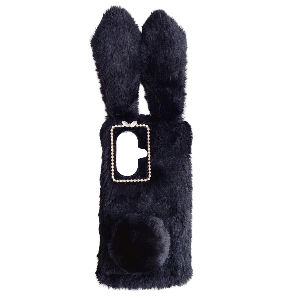 Für OnePlus Nord CE3 5G Hülle Flexible TPU Hasenohren Felliger Pompon Handyhülle