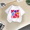 Children T-shirt FlowerPrinted Kids 100% Cotton Clothes Tops 2-13Y O-Neck Short-sleeve T-shirt