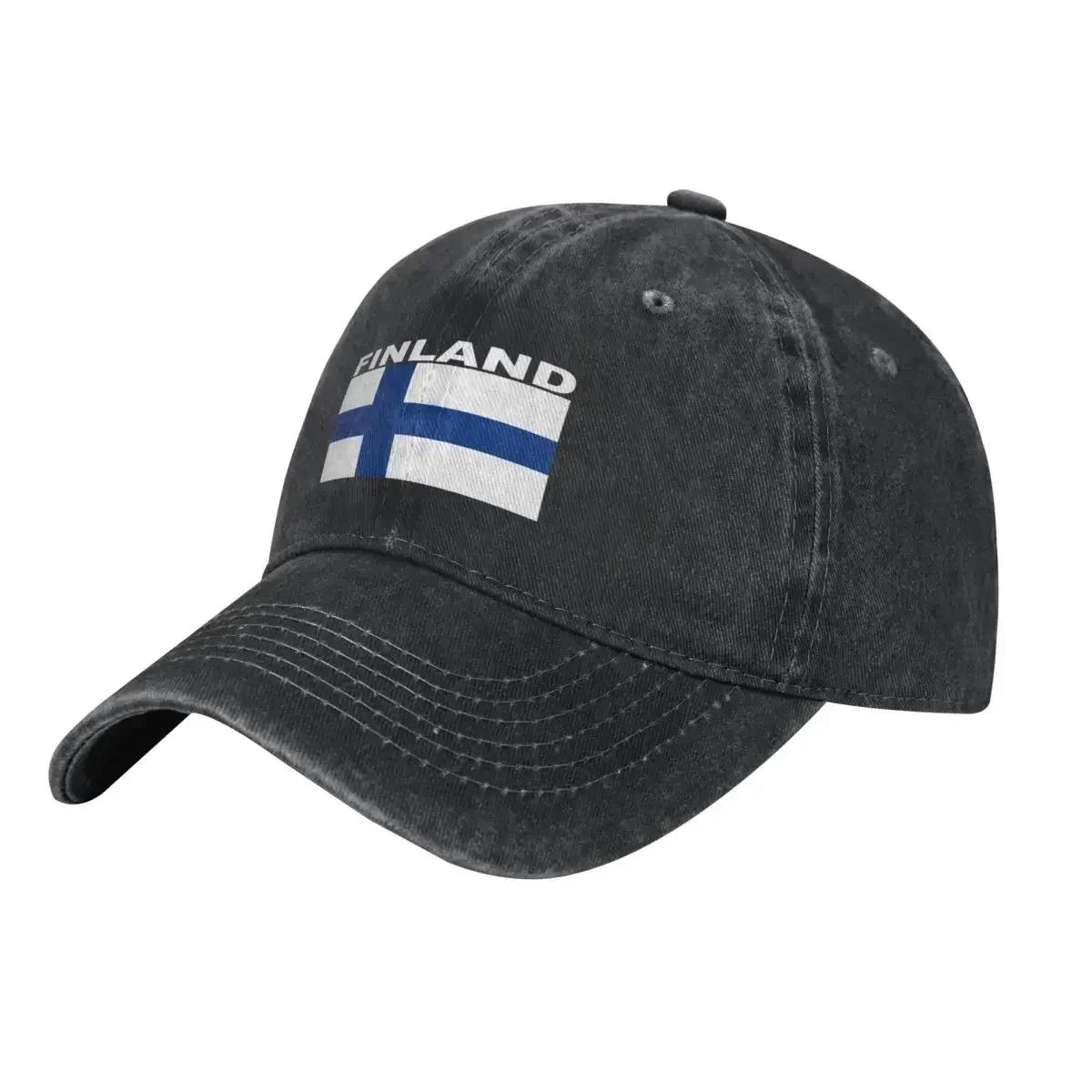 Flag Of Finland Baseball Cap Rugby Beach Hat Western Hat For Unisex Womens