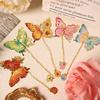 Tassel Chain Metal Butterfly Bookmark Hollow Flower Flower Painting Bookmark  For Book Lovers