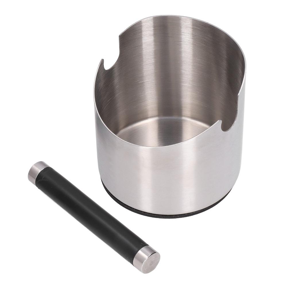 Rubber Base Coffee Grounds Bucket Removable Knock Bar Stainless Steel Knock Box  Espresso Making