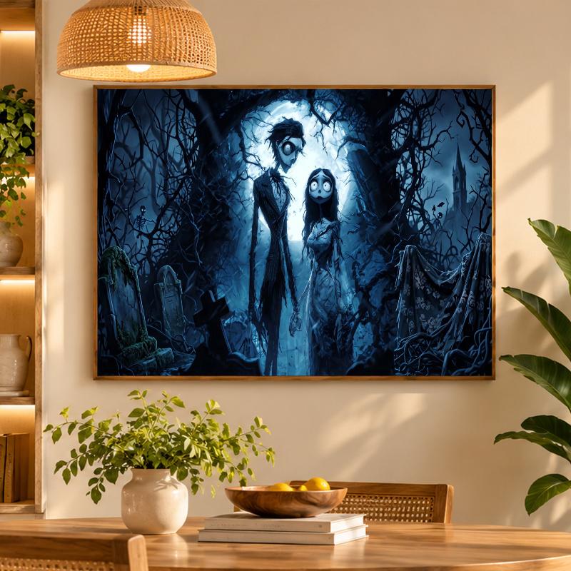 5D Diamond Painting Corpse Bride Emily Victor DIY Full Drill Diamond Art Kit Home Decoration