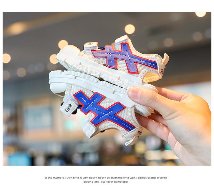 Children's Non-Slip Breathable Summer Sandals with Soft Bottom and Velcro Closure for Toddlers