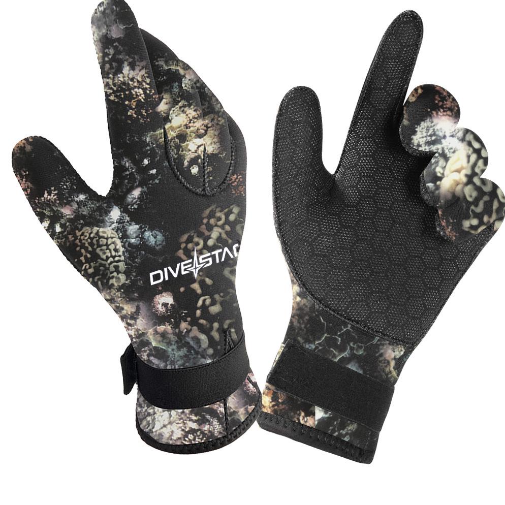Substar 3/5mm Anti-Slip Diving Gloves: Snorkeling, Surfing, Anti-Cut, Warm, Wear-Resistant; Ideal for Winter Swimming & Fishing.