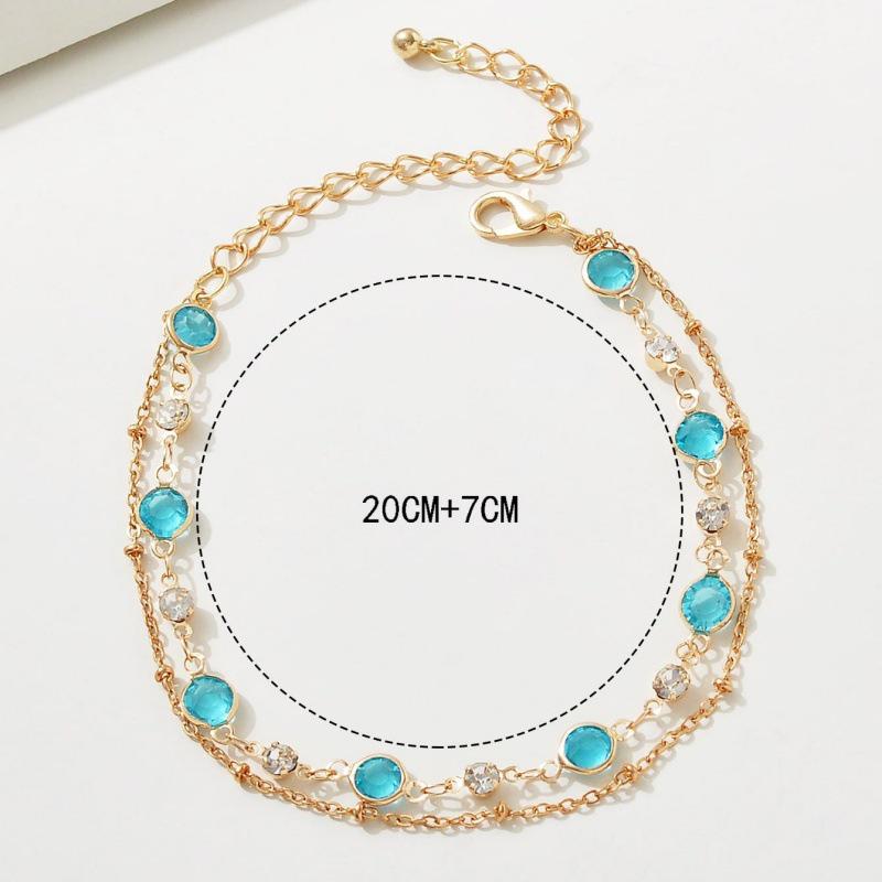Elegant Blue Ocean Style Anklet - Sweet Summer Jewelry for Women