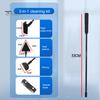 Aquarium Tank Brushes 1 Set Fish 120-Degree Adjustment Adjustable Length Strong Rod Body Algae Scrapers Long Handle 5 in Gravel Rakes for
