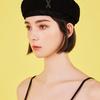 VARZAR Epoxy Stud See-Through Beret Black