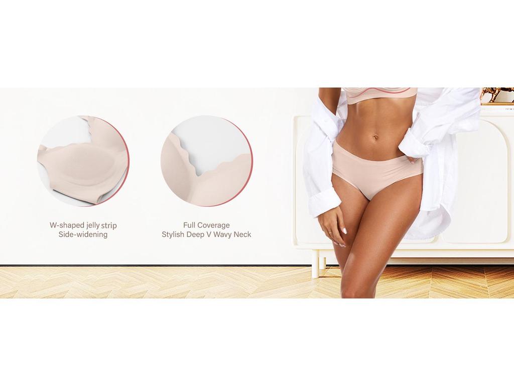 European and American Seamless Jelly Soft Support Wireless Gathered Bra