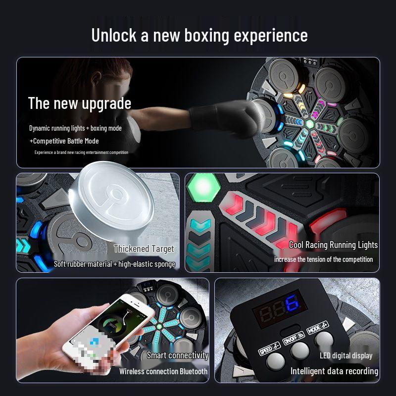 Children's Music Boxing Trainer: Wall-Mounted Target & Gloves - Perfect Birthday Gift for Boys & Home Exercise.