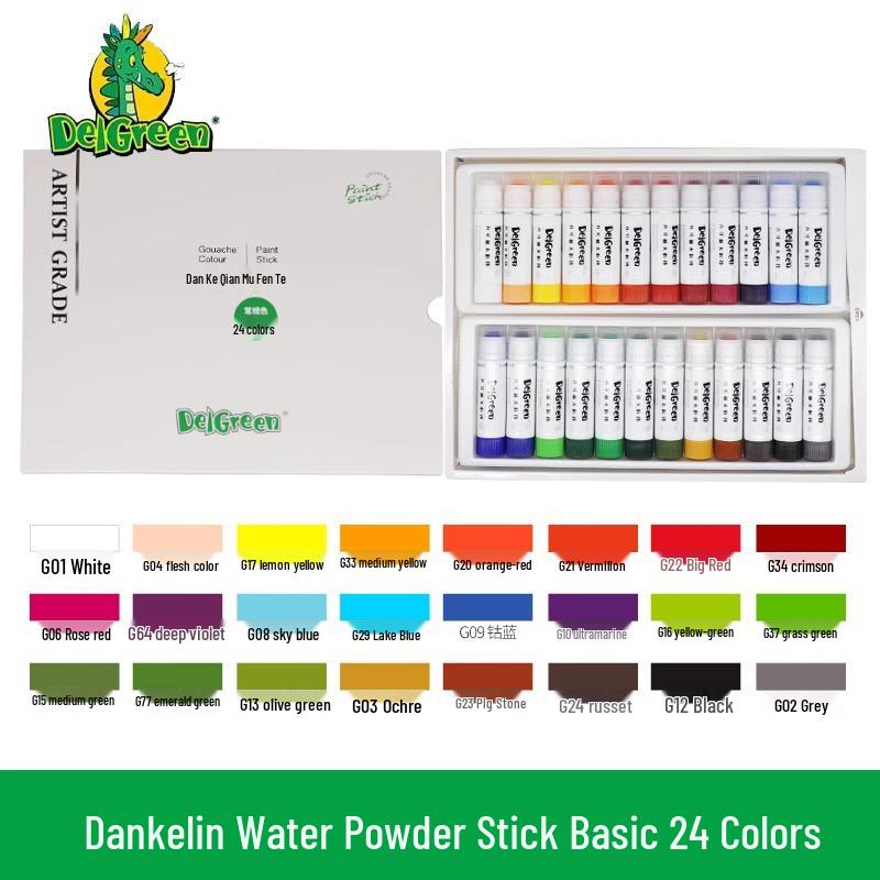 Dankelin Washable Watercolor Sticks: 12, 18, and Macaron Colors - Perfect for Painting and Graffiti.