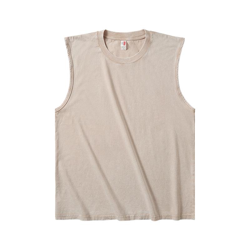 Urban Men's Distressed Washed Streetwear Sleeveless Vest