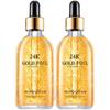 24k Gold Essence: Genuine Pore-Minimizing and Tightening Hyaluronic Acid Serum, Moisturizes and Hydrates.