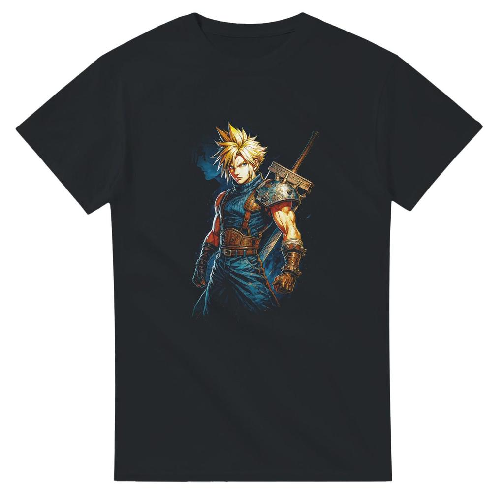 Cloud Strife Halftone Heavyweight Unisex Crewneck T shirt | Gildan® 5000