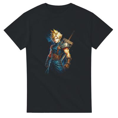 Cloud Strife Halftone Heavyweight Unisex Crewneck T Shirt | Gildan® 5000