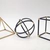 Nordisch Modern Geometrische Eisenkunst Dekoration – Minimalistische 3D Heimornamente