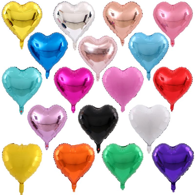18" Heart and Star Foil Balloons for Weddings and Birthdays