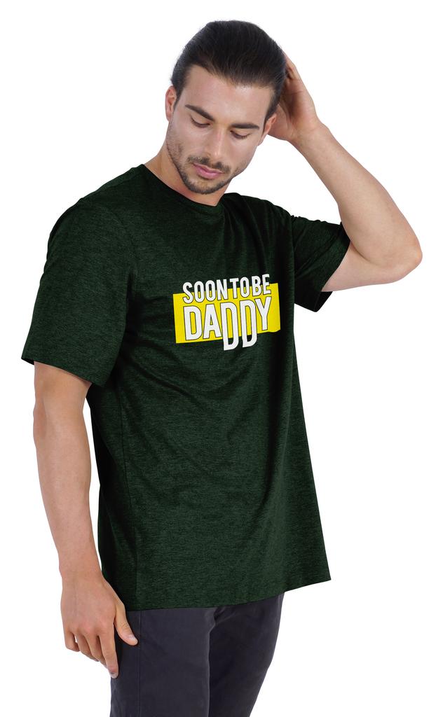 Inkmeso Men's Graphic Printed "Soon To Be Daddy" Pregnancy Announcement Tshirt Crew Neck Tee For Being