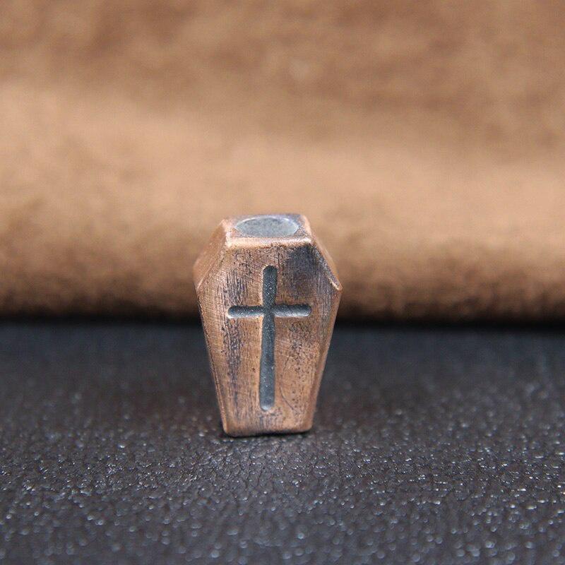 Cross Shield Knife Bead Κορδόνι Κρεμαστό κόσμημα Ορειχάλκινο Christian EDC Εργαλείο εξωτερικού χώρου Paracord βραχιόλι DIY Αξεσουάρ θρησκευτικής γοητείας