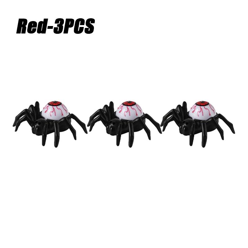 Halloween Spider Eyeball LED Candle Lights Horror Glowing Spider Lamp Tabletop Decor For Haunted House Party Atmosphere Ornament