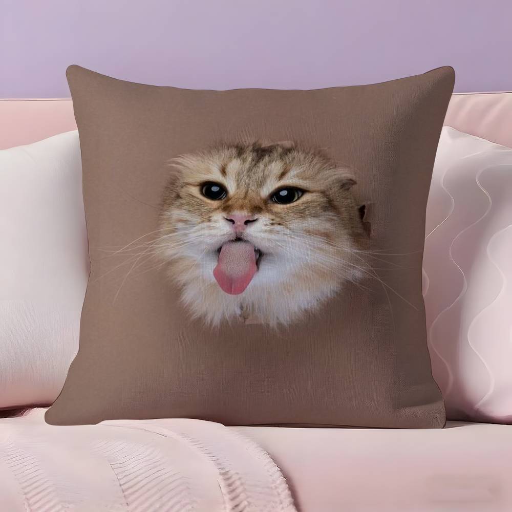 Cute Naughty Cute Cats Dogs Pillow Case  Ultra Soft Skin Friendly Fabric Cloud Like Comfort & Concealed Zipper