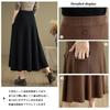 CoeFodMavo Knit Long Flared Skirt with Elastic High Skirt with Plus Sizes Solid Perfect for and Winter Women's Skirt, Waist, Waist, A-Line Pockets,