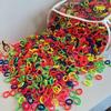 100PCS Girls Colorful Nylon Elastic Hair Bands Ponytail Hold Small Hair Tie Rubber Bands Women Scrunchie Kids Hair Accessories