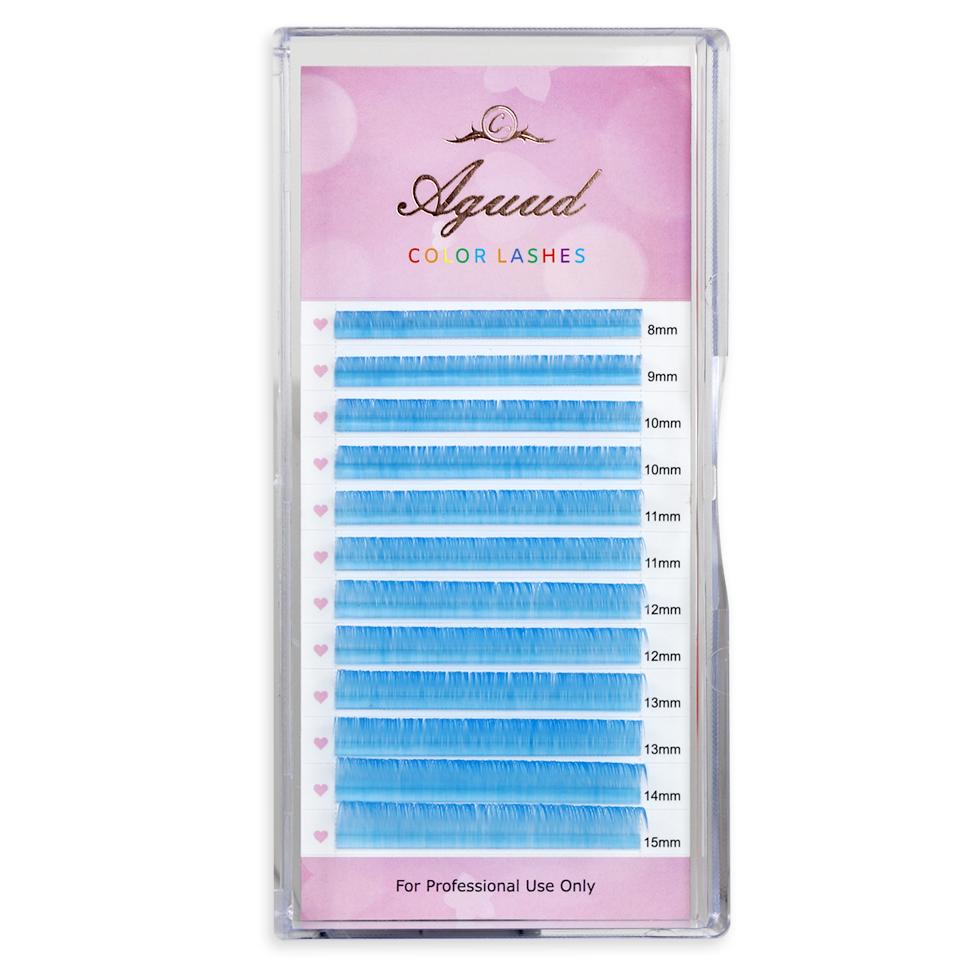 AGUUD UV Colored Eyelash Extension Individual Lash Faux Mink Classic Red Green Brown Blue Purple Pink Lash Colorful Makeup Lash