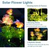 1PC Solar Garden Decor Christmas 2024 New year Lights Flowers for Yard Lawn Patio Decoration Lights for Outdoor Garden Yard