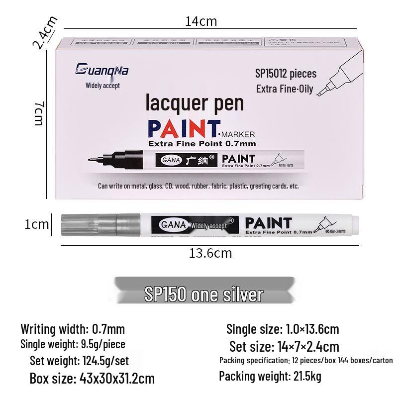 Widen 0.7mm Waterproof Extra Fine Needle Tip Paint Pen for Metal, Wood, and DIY Projects.