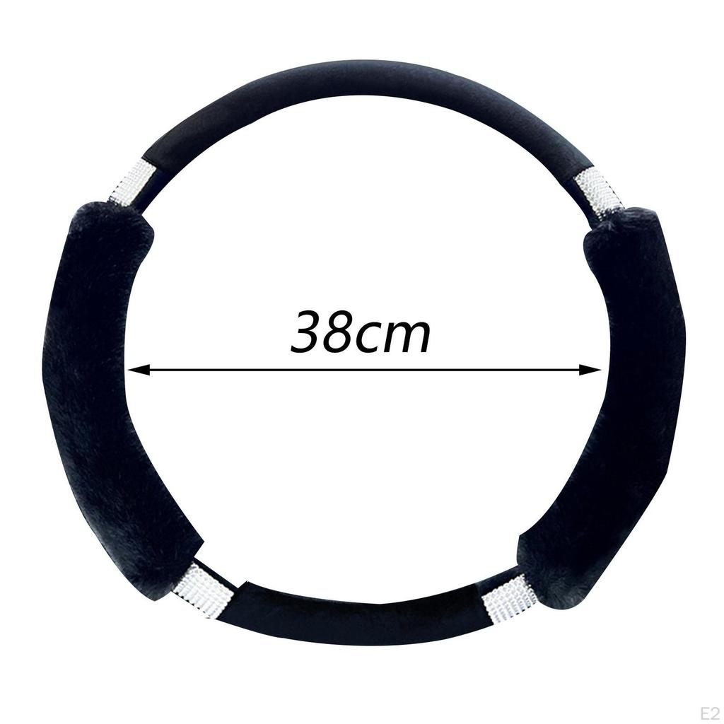 Car Steering Wheel Cover Protector 15 Inch Auto Interior Accessories Odorless Plush Anti Slip